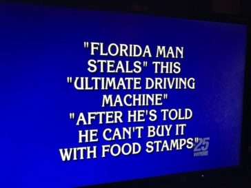 Florida Man Becomes Category on Jeopardy