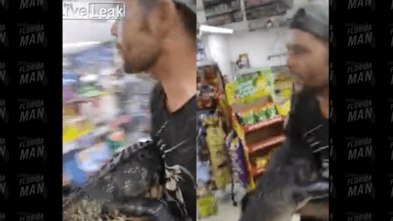 Florida Man Brings Live Gator into Convenience Store, Chases Customers