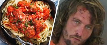 Drunk Shirtless Florida Man Shovels Spaghetti in His Mouth at Olive Garden