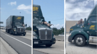 Florida Man Clings to Semitruck Speeding Down Highway