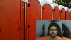 Florida man arrested for drugs after getting trapped in porta-potty