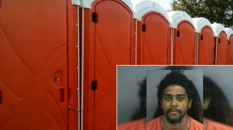 Florida man arrested for drugs after getting trapped in porta-potty