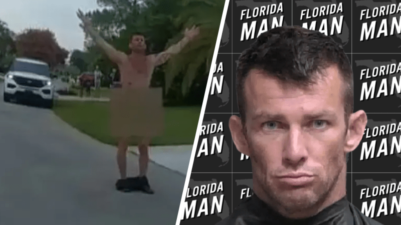 Florida Man 40-year-old Shawn Madden dropped his pants yelling "where's my weapon, drops trou