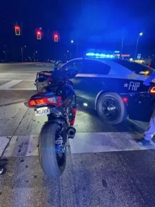 MCLOVIN license plate on motorcycle