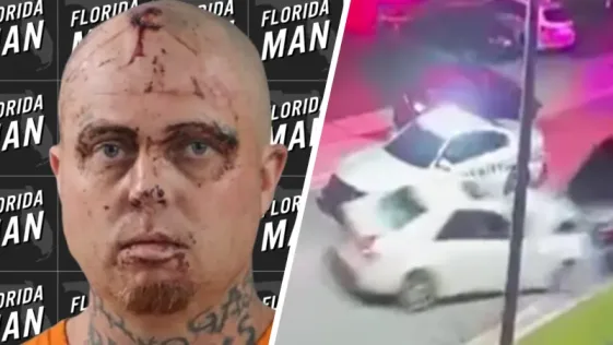 Florida Man All Gas No Brakes Neck Tattoo Car Crash