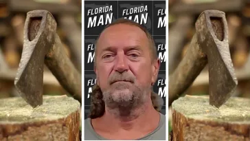 Florida man hits another in the face with a hatchet over spilled beer October 25