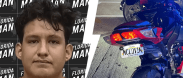 Florida Man Motorcycle Chase MCLOVIN Plate