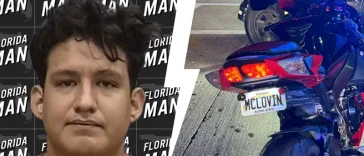 Florida Man Motorcycle Chase MCLOVIN Plate