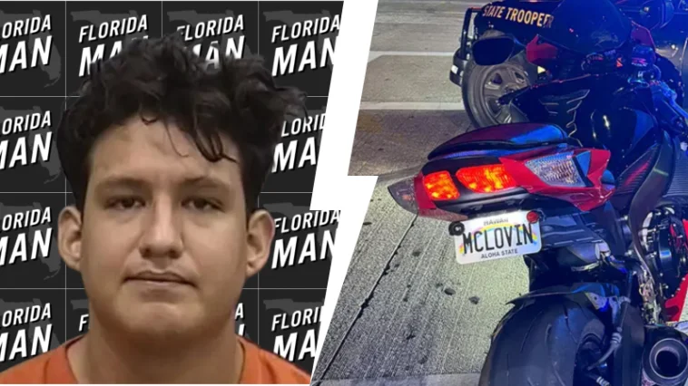 Florida Man Motorcycle Chase MCLOVIN Plate